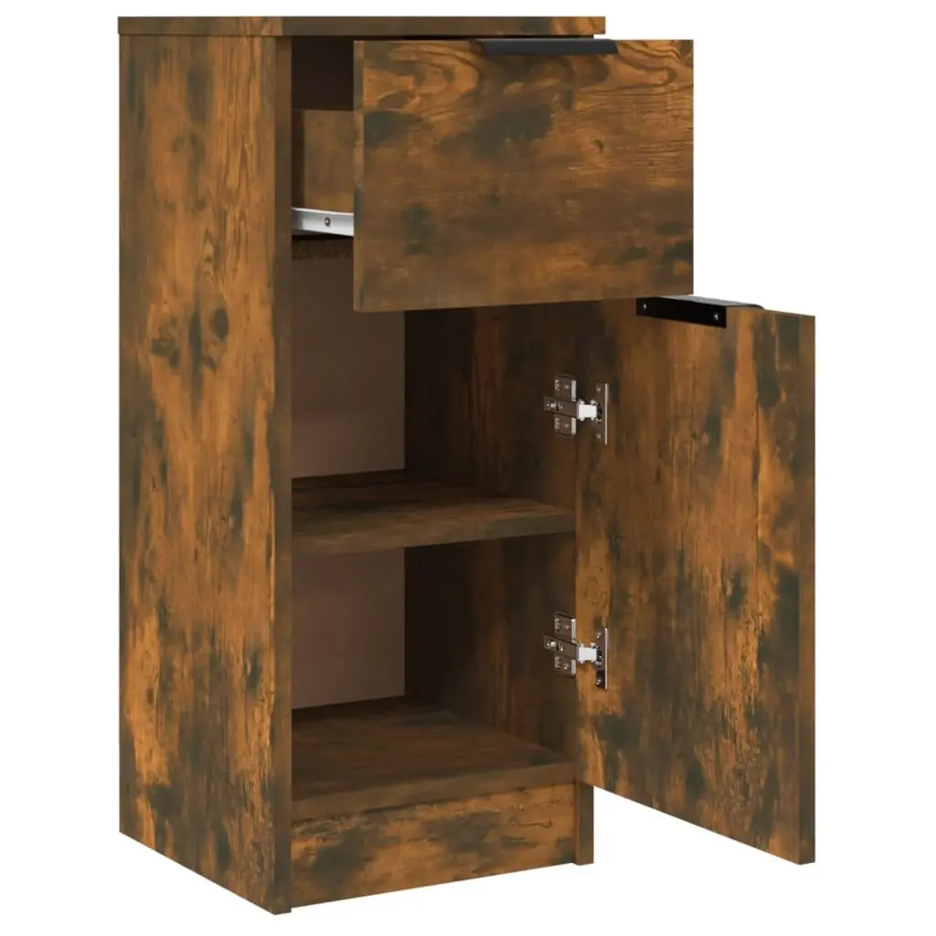 Brown Engineered Wood Sideboard Cabinet Set