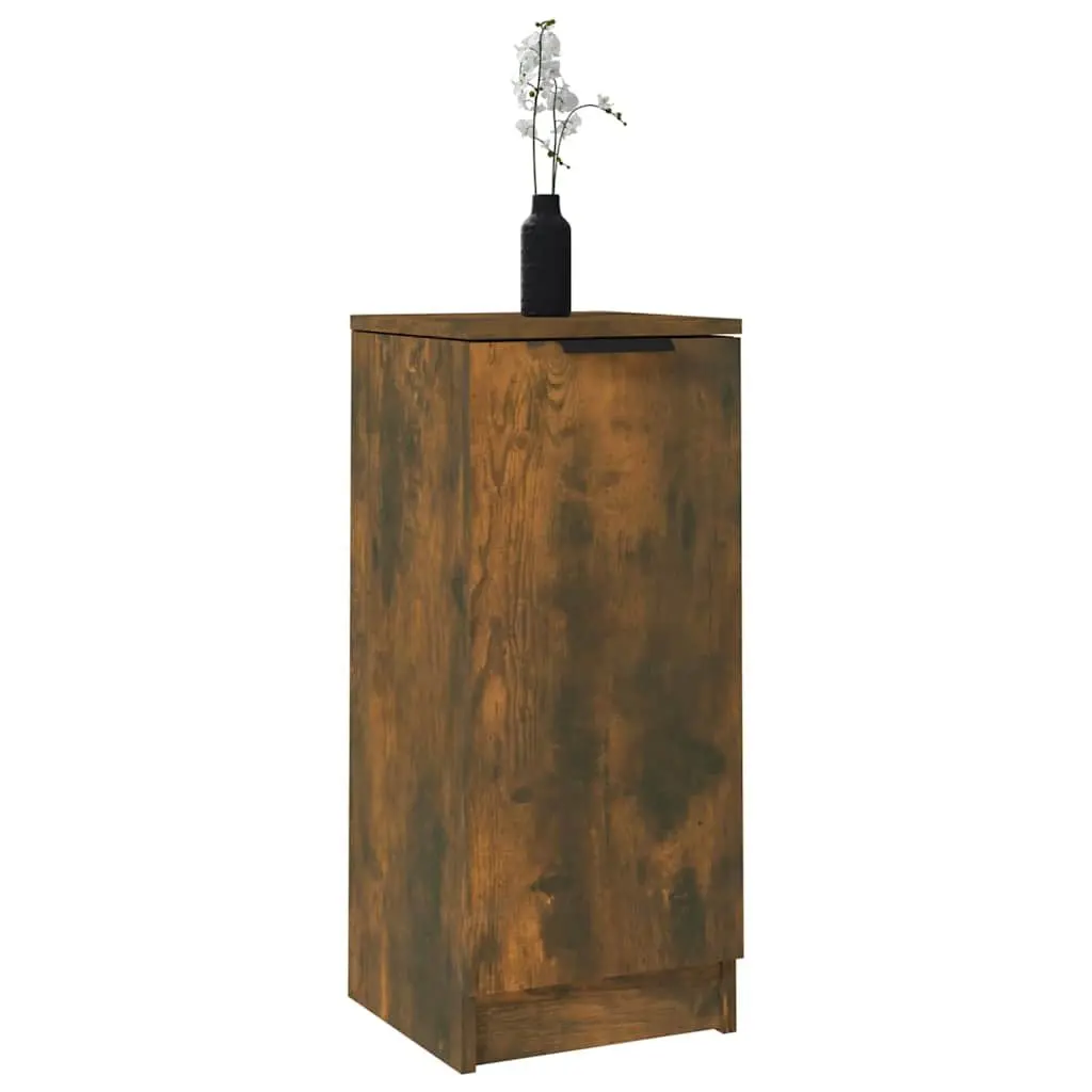 Brown Engineered Wood Storage Sideboards (2 pcs)