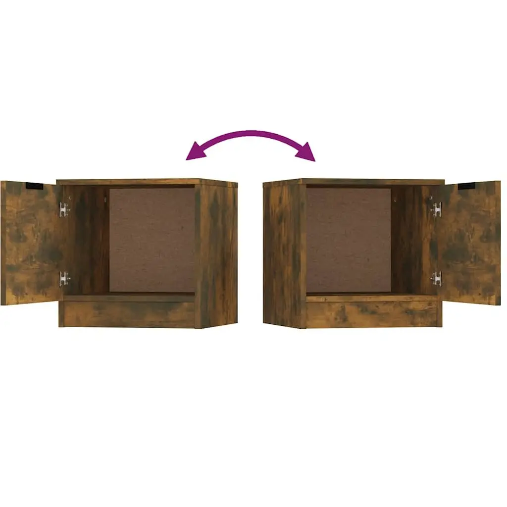 Bedside Cabinets 2 pcs Brown Nightstand Storage Table End Side 40x39x40 cm