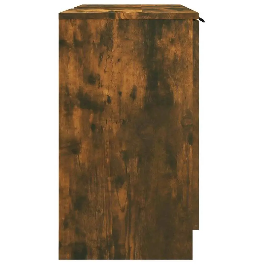 Smoked Oak Brown Bathroom Storage Cabinet 64.5x33.5x59cm