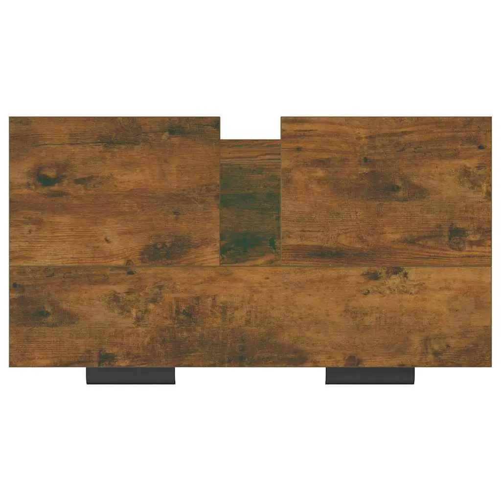 Smoked Oak Brown Bathroom Storage Cabinet 64.5x33.5x59cm