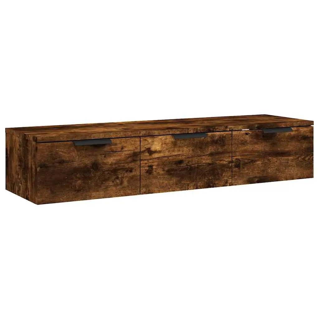 Wall Cabinet Storage Engineered Wood Brown 102x30x20cm
