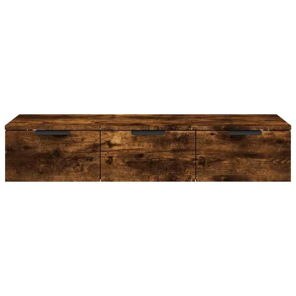 Wall Cabinet Storage Engineered Wood Brown 102x30x20cm