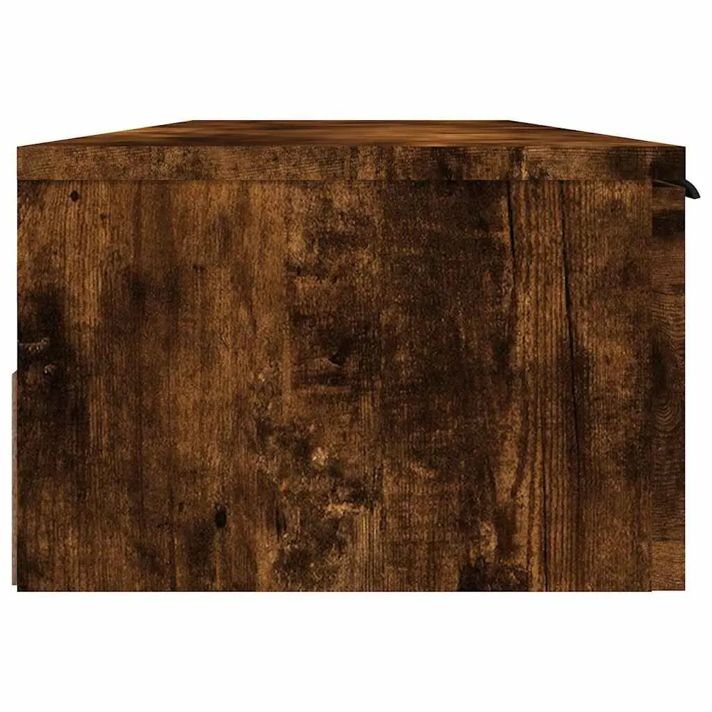 Wall Cabinet Storage Engineered Wood Brown 102x30x20cm