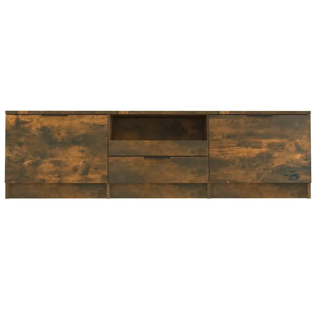 Brown Engineered Wood TV Cabinet with Storage Compartments