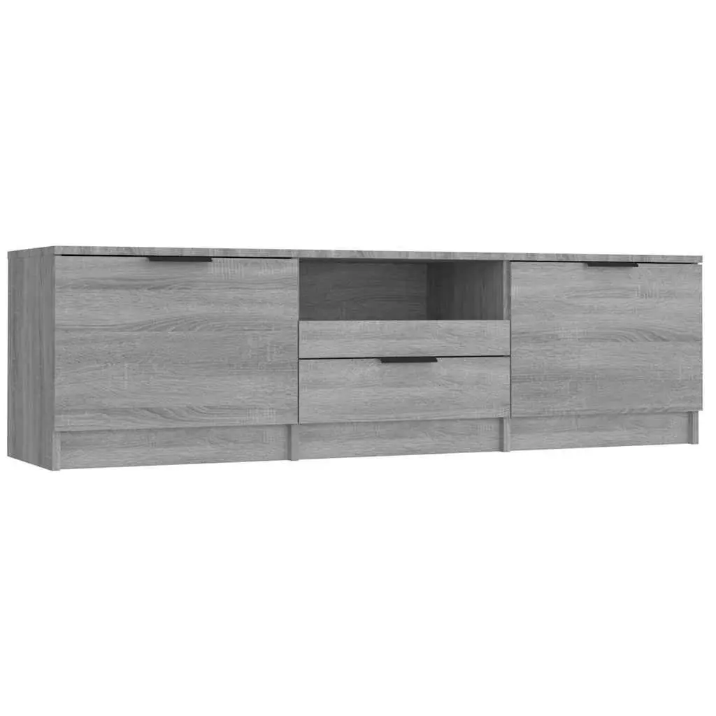 Grey Sonoma TV Cabinet with Drawer and Storage Compartments