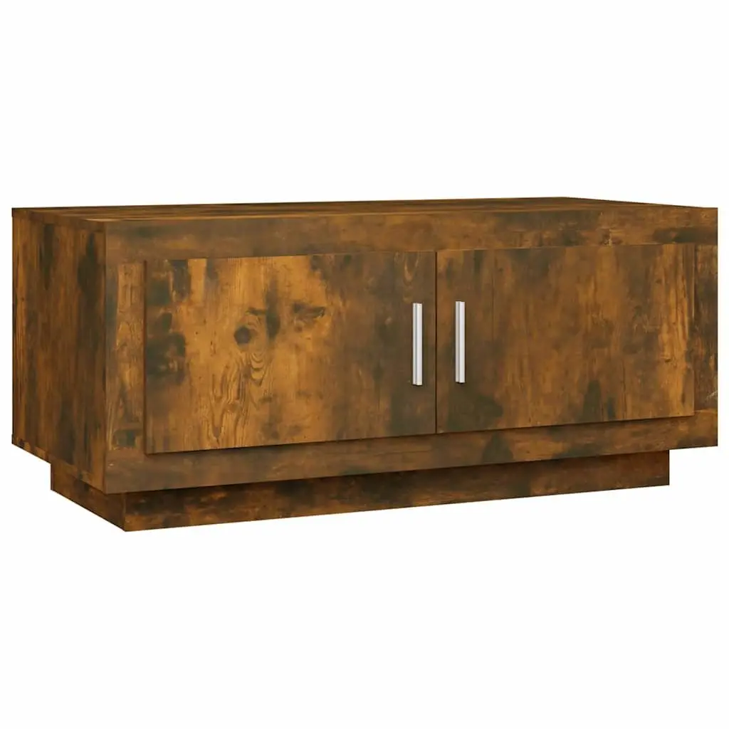 Brown Engineered Wood Coffee Table for Living Room Storage