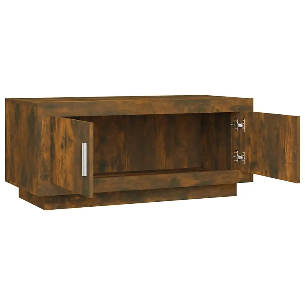 Brown Engineered Wood Coffee Table for Living Room Storage