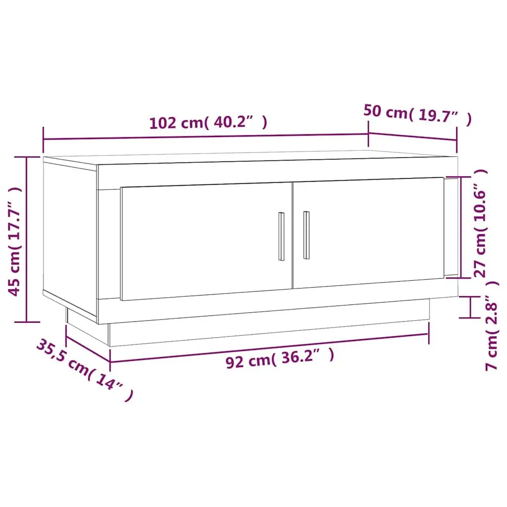 Brown Engineered Wood Coffee Table for Living Room Storage
