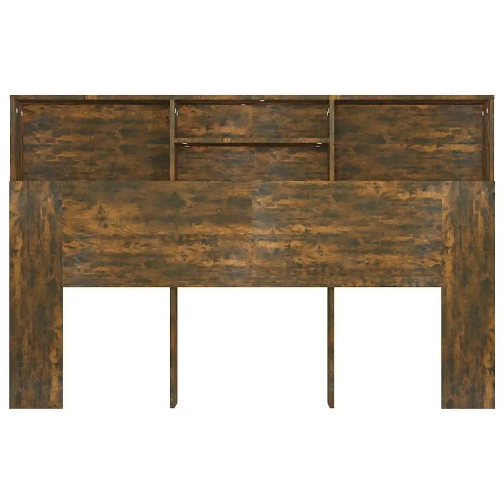 Brown Wall-Mount Headboard Cabinet 160cm