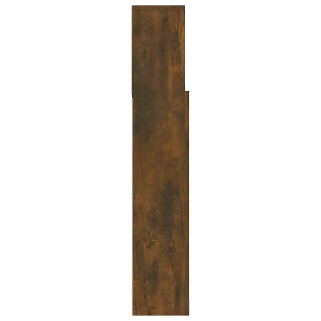 Brown Wall-Mounted Headboard Cabinet for Storage