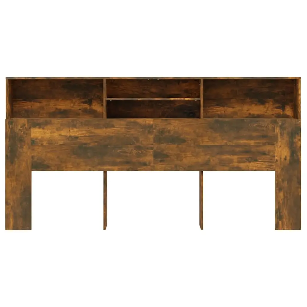 Headboard Cabinet Storage Engineered Wood 200 cm Brown