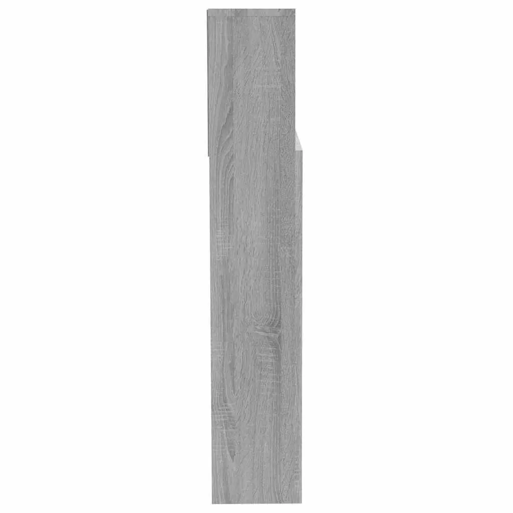 Grey Headboard Cabinet 200cm for Bedroom Storage