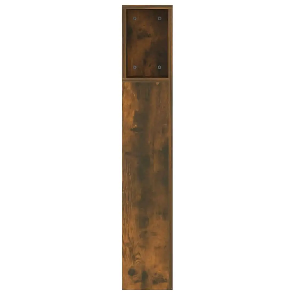 Headboard Cabinet Engineered Wood 160cm Brown Smoked Oak
