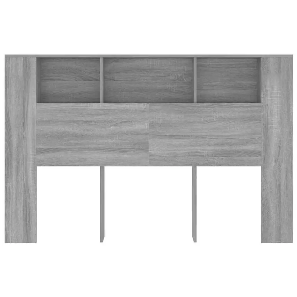 Grey Headboard Cabinet with Ample Storage