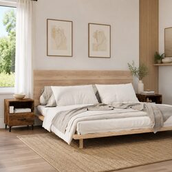 Elegant Bedside Cabinets with Drawers and Shelves - 2 pcs