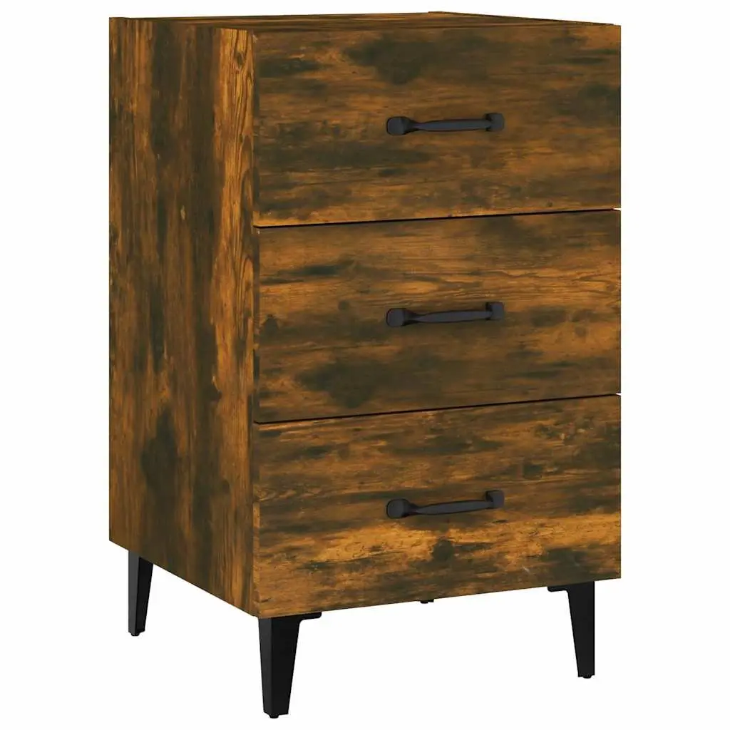 Brown Bedside Cabinet with 3 Drawers
