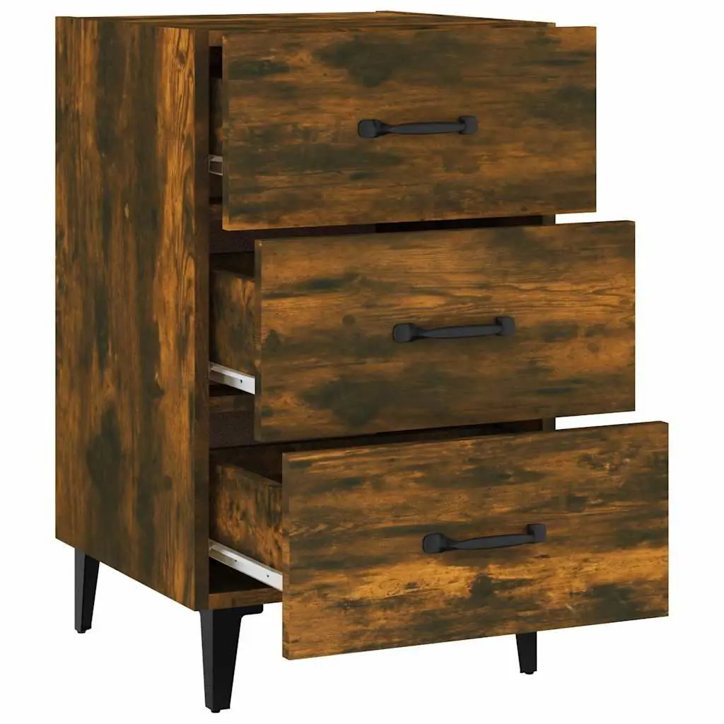Brown Bedside Cabinet with 3 Drawers