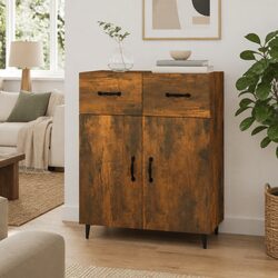 Durable Brown Sideboard with 2 Doors & 2 Drawers