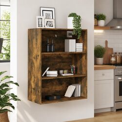 Brown Engineered Wood Hanging Wall Cabinet 69.5x32.5x90cm