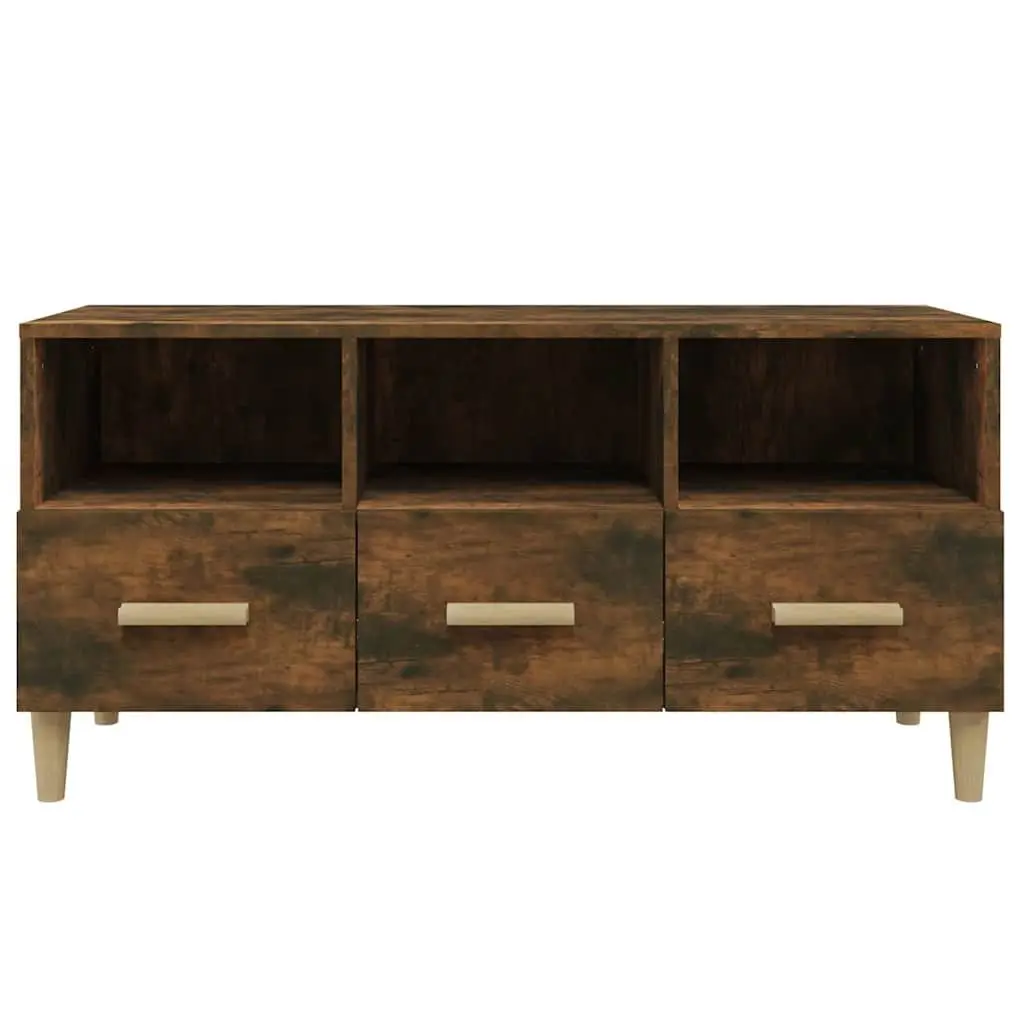 Engineered Wood TV Cabinet with Ample Storage in Brown