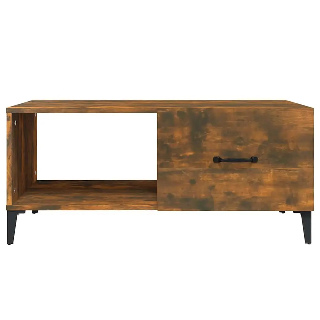 Smoked Oak Coffee Table with Storage Solutions