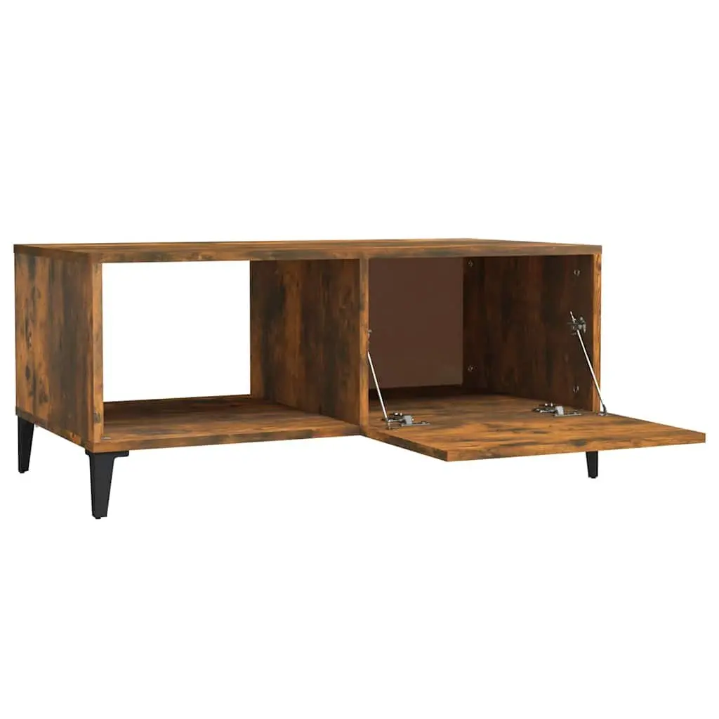 Smoked Oak Coffee Table with Storage Solutions
