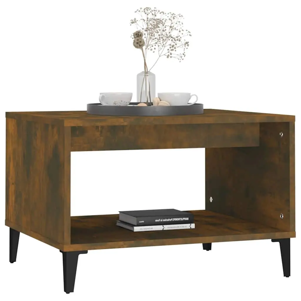 Coffee Table with Storage Space Brown Wood