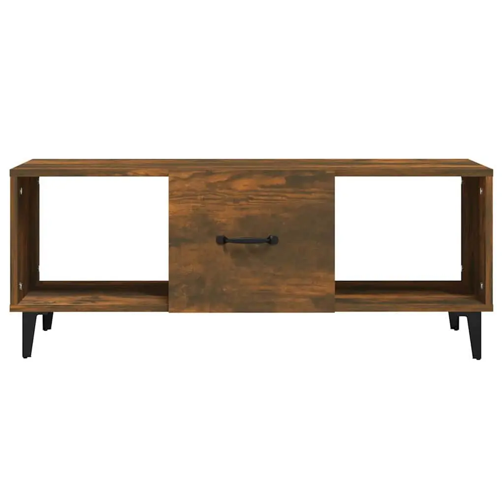 Brown Engineered Wood Coffee Table with Storage