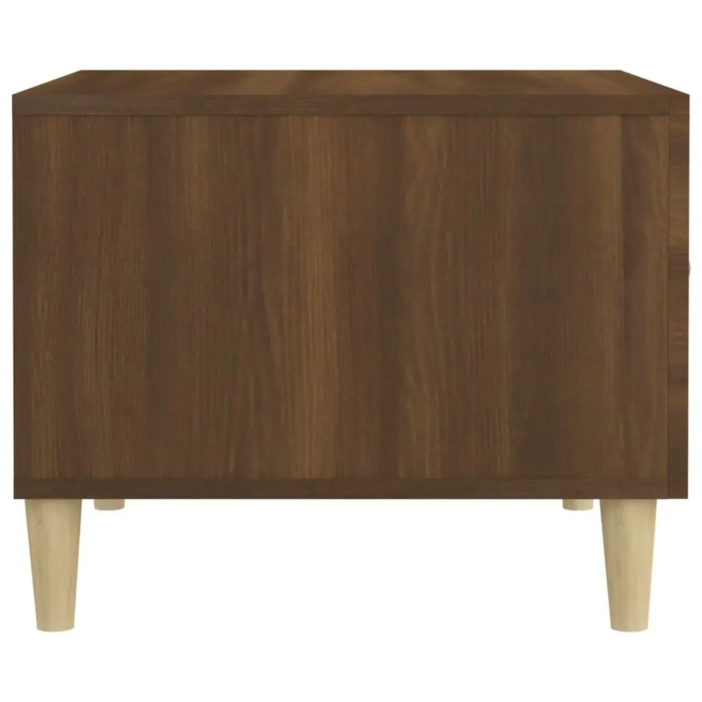 Brown Coffee Tables Set with Drawers 50x50x40 cm