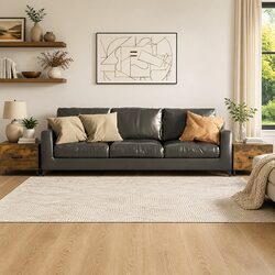 Durable Coffee Tables Set of 2 with Metal Legs