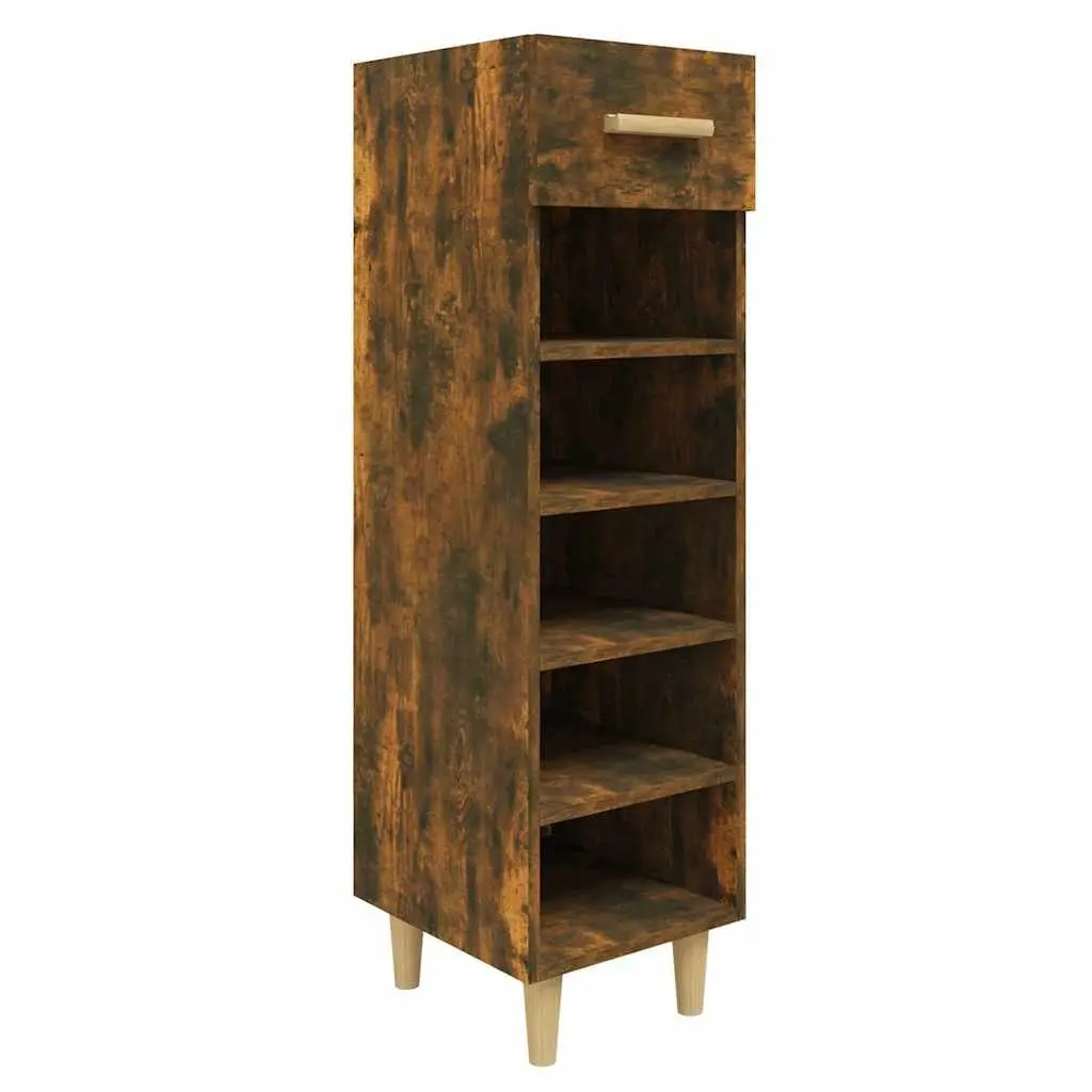 Brown Engineered Wood Shoe Cabinet with Drawer