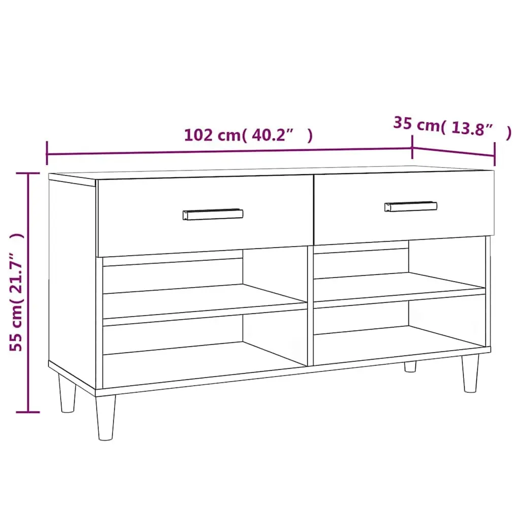 Shoe Cabinet with Drawers and Compartments