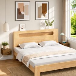 Brown Wall-mounted Bedside Table for Bedroom Storage Solutions