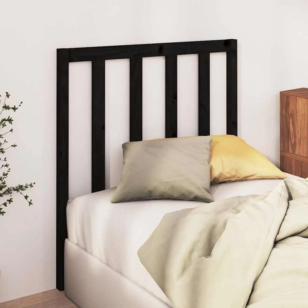 Black Solid Wood Pine Headboard 96cm