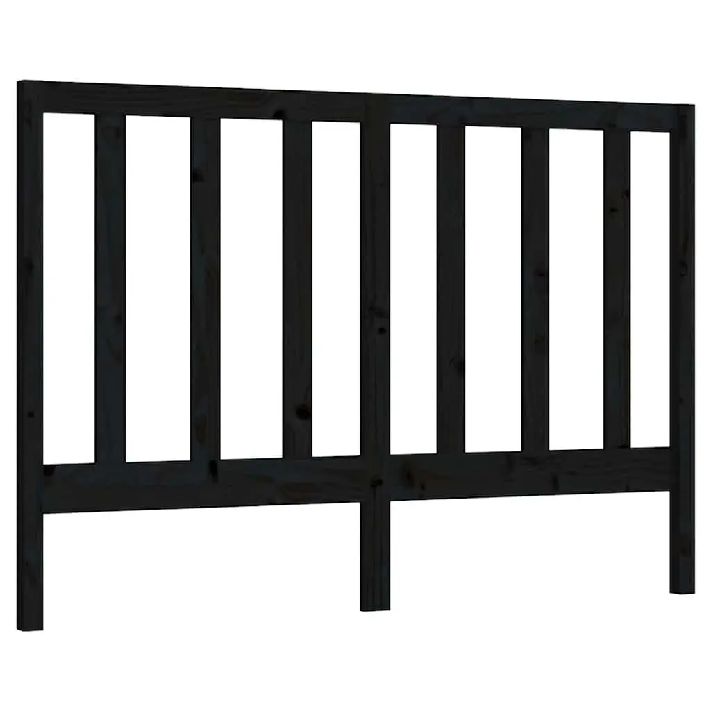 Black Solid Pine Wooden Bed Headboard 141cm