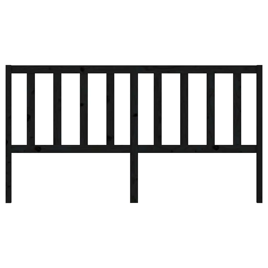 Black Solid Pine Wood Bed Headboard 186cm