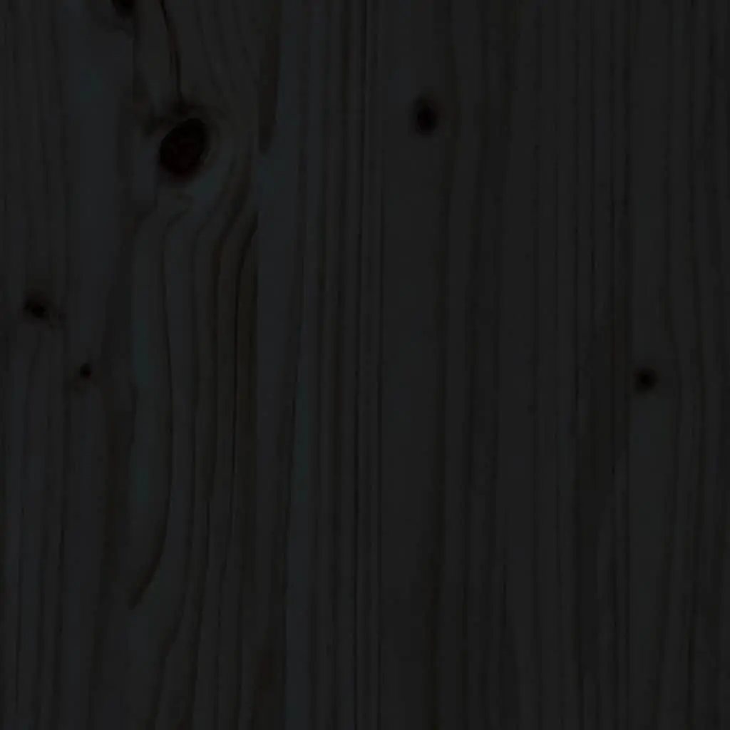 Black Solid Pine Wood Bed Headboard 186cm