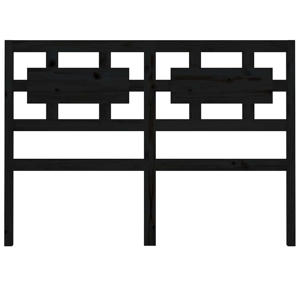 Rustic Black Pine Wood Bed Headboard 140.5 cm