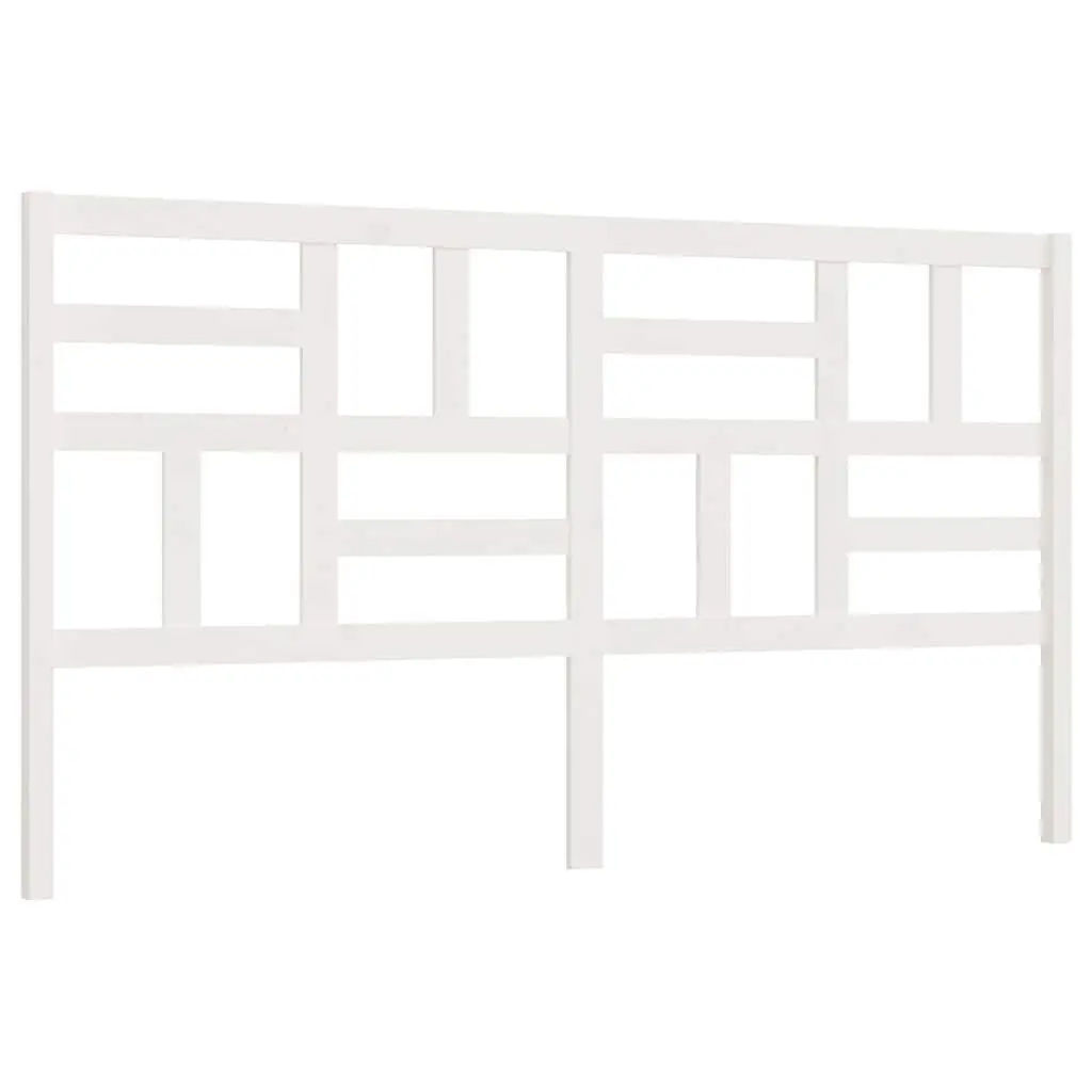 Wooden Bed Headboard Solid Pine Wood 186cm White