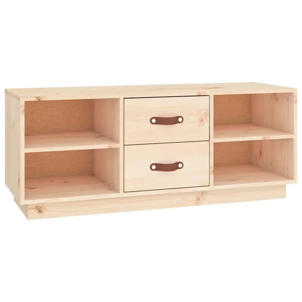 Solid Pine Wood TV Cabinet 100x34x40 cm