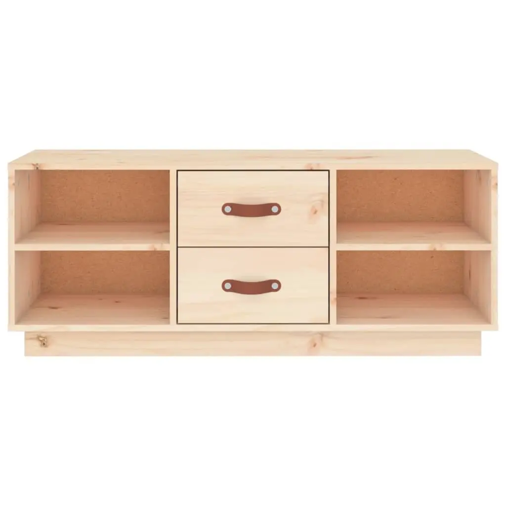 Solid Pine Wood TV Cabinet 100x34x40 cm