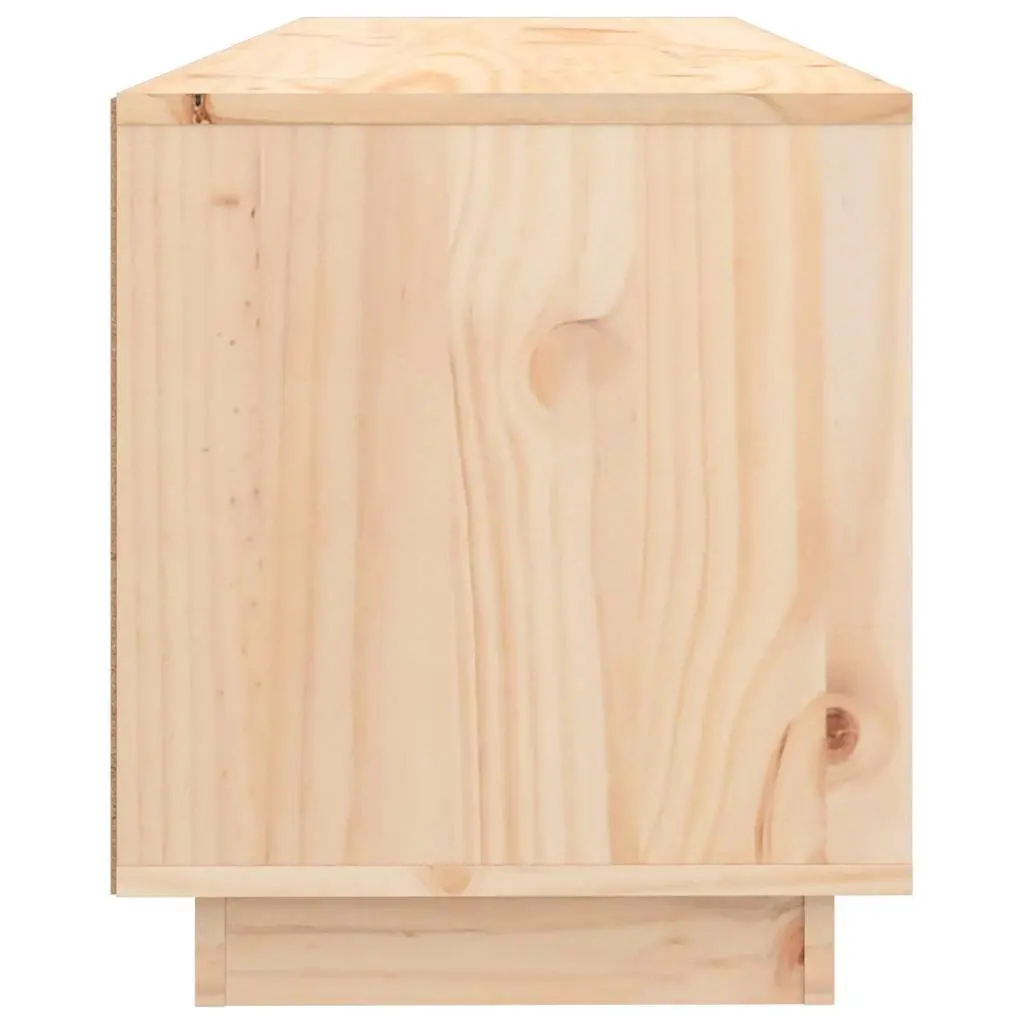 Solid Pine Wood TV Cabinet 100x34x40 cm
