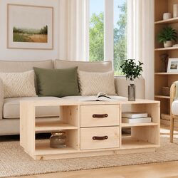 Premium Coffee Table with Storage Drawers 100x50x41 cm