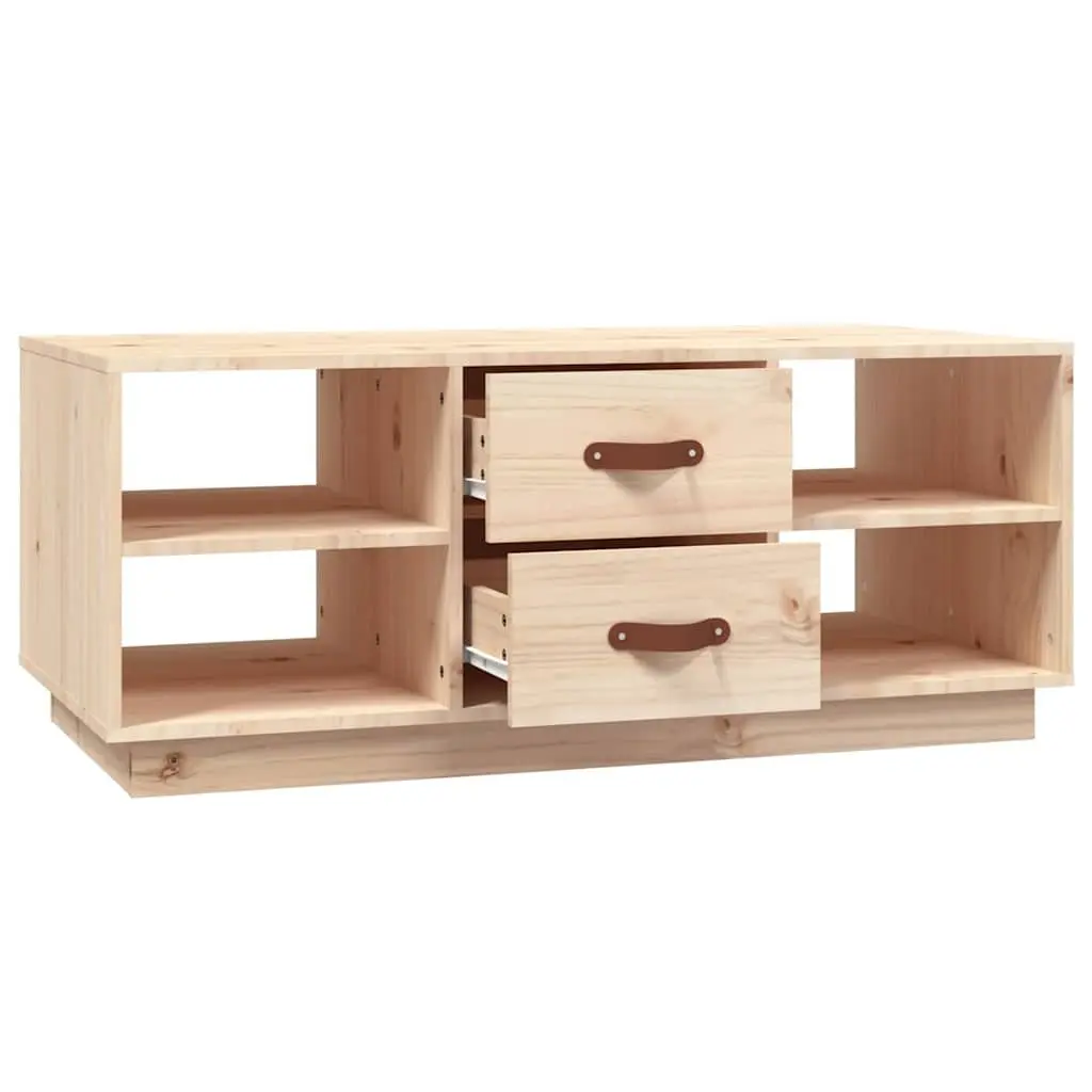 Coffee Table Solid Wood Pine 100x50x41 cm Brown