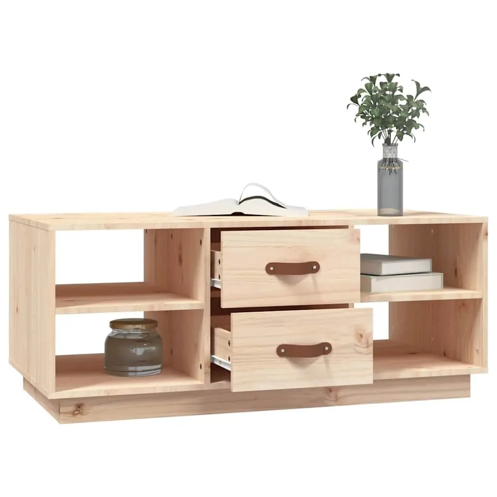 Coffee Table Solid Wood Pine 100x50x41 cm Brown