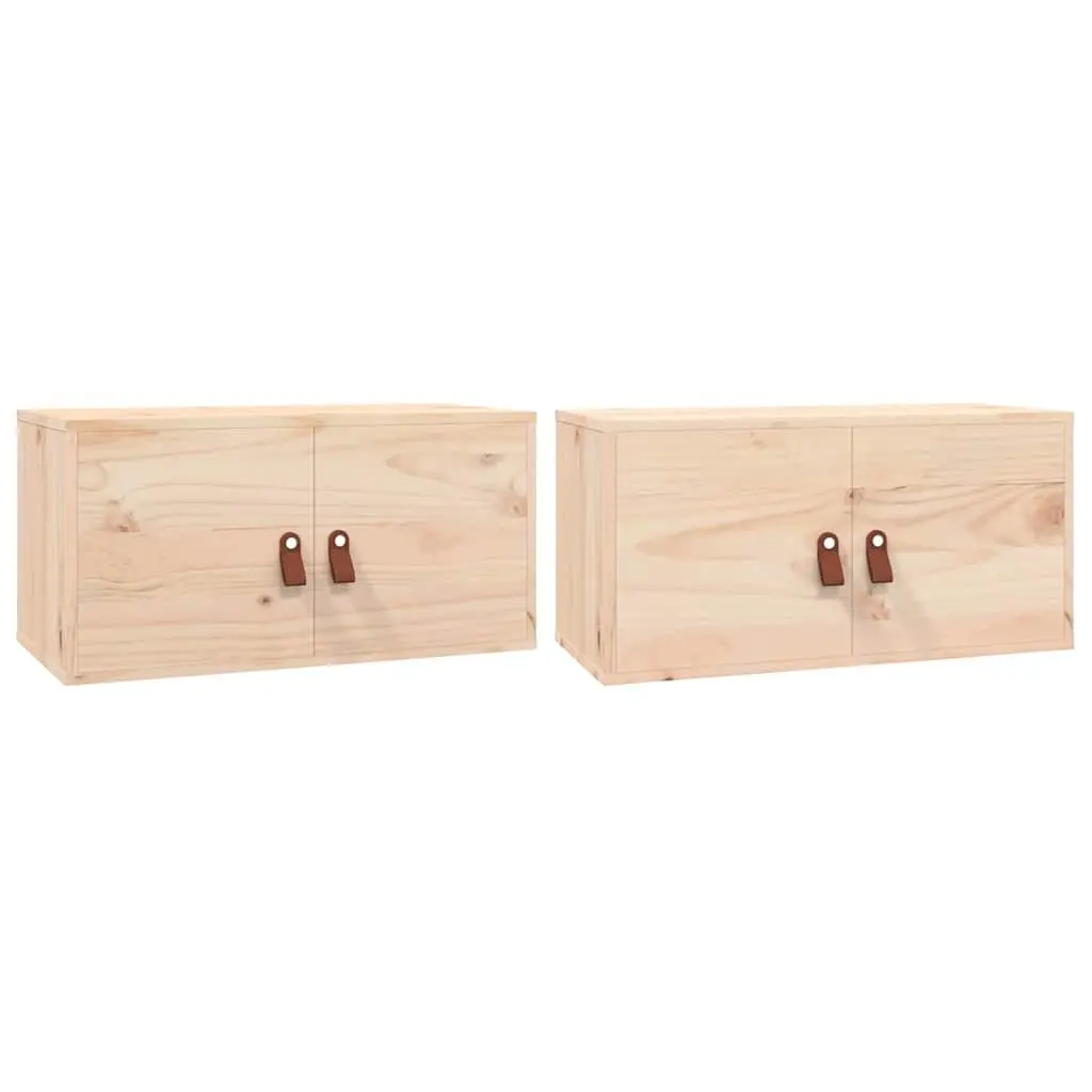 Wall Cabinets 60x30x30 cm Solid Pine Wood Brown