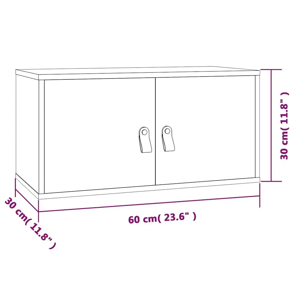Wall Cabinets 60x30x30 cm Solid Pine Wood Brown