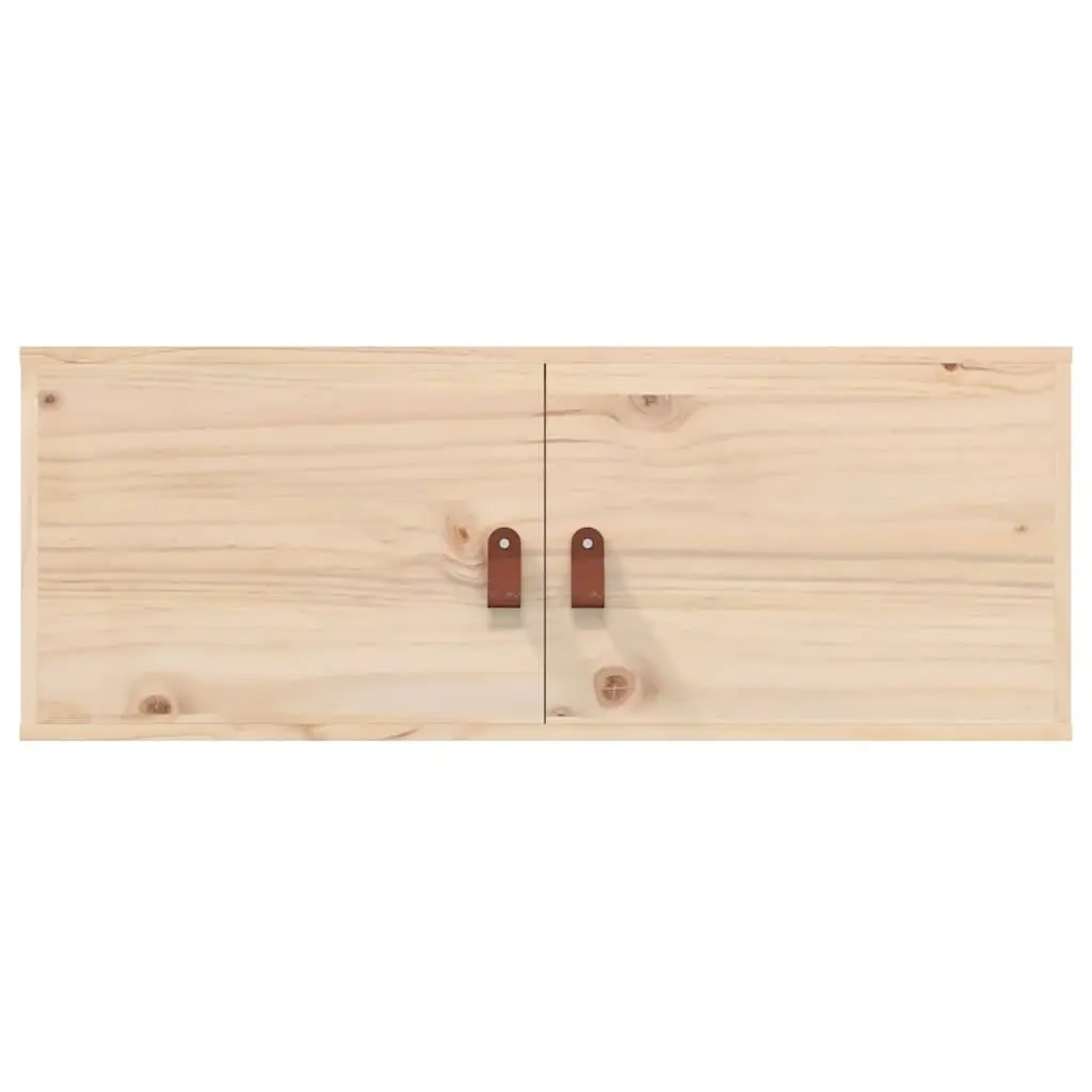 Solid Pine Wood Wall Cabinet 80x30x30 cm in Brown