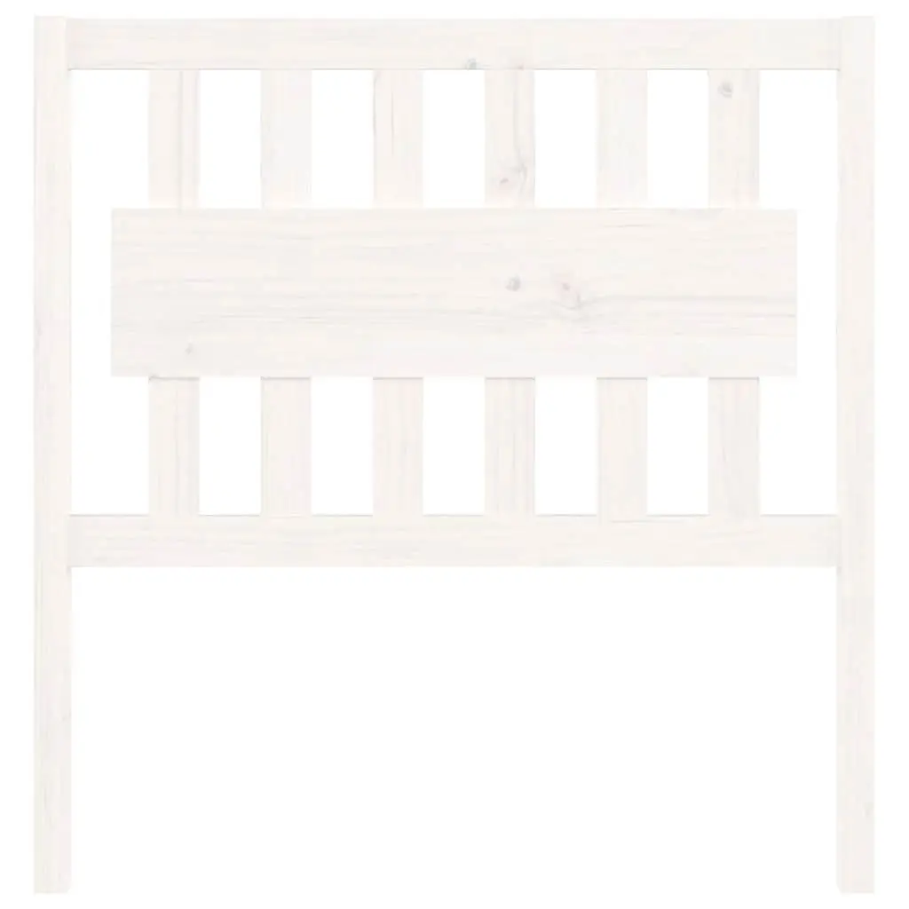 Rustic Solid Pine Wood Bed Headboard 95.5 cm White
